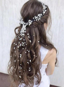 Moozo Floral Pin Bridal Attractive Artificial Pearl Wedding Women Girl Hair Accessory Set