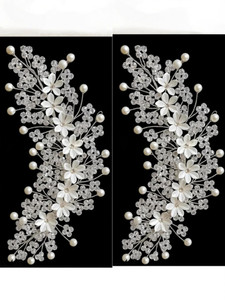 Lunox White crystal Tiara Hair Accessory Set
