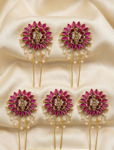 Goldfish Peacock jada pin pink peacock hair hook pins Hair Pin
