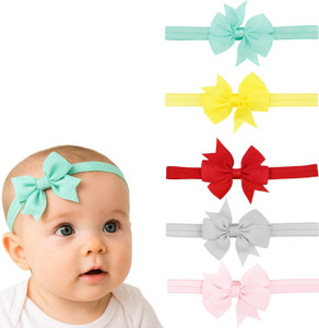 HOMEMATES 5 PCS Stylish Fancy Hairband Multicolor Baby Girls Kids Elastic Hairband Head Band