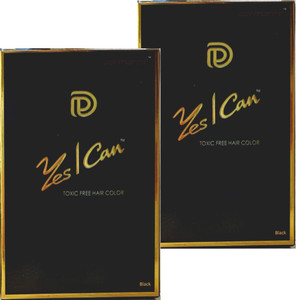 Dermarex Yes I Can Hair Color Pack of 2 – Toxic Free, Non-Allergenic for Men & Women , BLACK