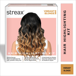 Streax Hair Colour Highlight Kit , Hair Colour for Women, DIY Application , Vibrant Blonde