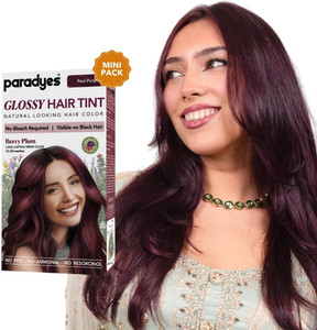 Paradyes No Bleach Mini Glossy Hair Tint, For Natural Black Hair , Berry Plum