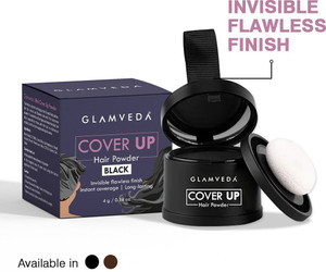 ग्लैमवेडा Hair Cover-Up Powder | Instant Grey Coverage | Waterproof, Sweat & Smudge-Proof हेयर कलर