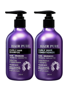 Hair pure Curly Hair Shampoo & Conditioner Combo | Anti-Frizz Hydration, Defines Curls