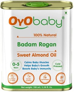 Oyo Baby Badam Rogan Oil For Skin, Face, Body Massage & 100% Pure Sweet Almond Oil Hair Oil
