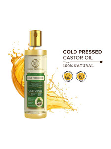 KHADI NATURAL Cold Pressed Castor Oil for Skin & Hair Care Use Daily Hair Oil