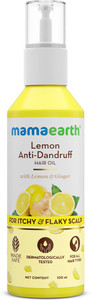 Mamaearth Lemon Anti-Dandruff Hair Oil for Itchy Flaky Scalp | Scalp Irritation Relief Hair Oil