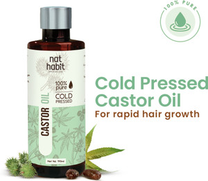 Nat Habit Castor Oil Cold Pressed | Pure Castor Oil for Hair & Skin Care Hair Oil