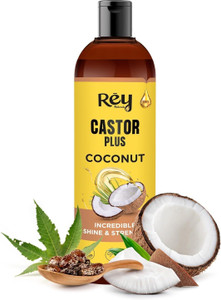 Rey Naturals Premixed Castor Plus Coconut Hair Oil | Enhance Hair Shine & Strength | Natural Hair Oil