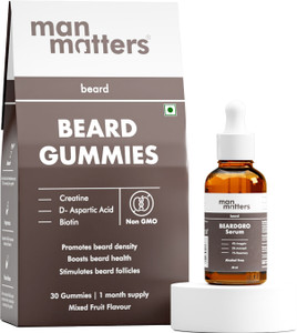 Man Matters Beard Oil Serum & Beard Gummies Combo - Image 6