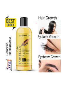 Skintella Premium Cold Pressed Castor Oil - Pure & Virgin Grade castor Hair Oil