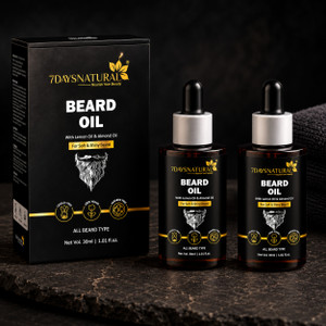 7days natural Beard Growth Oil For Smooth Shiny Black Hair with Natural Ingredients Hair Oil
