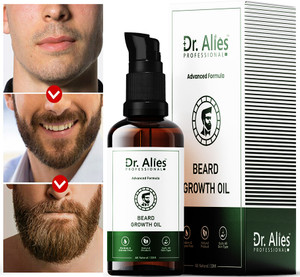 Dr. Alies Professional Advanced Beard Growth Oil for Men | 20x Faster Growth and Thick Beard And Mustache | Chemical Free Beard Care Hair Oil