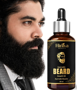 Hiniva Beauty Ayurvedic Beard Growth Oil for Men | Faster Beard Hair Growth & Nourishment Hair Oil