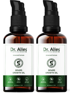 Dr. Alies Professional Beard Oil For Beard Growth & Thicker Looking Beard No Harmful Chemicals (Pack-2) Hair Oil