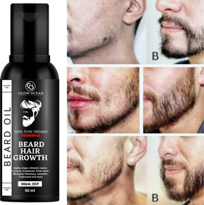 glowocean Beard Hair Growth Oil- For Patchy & Faster Beard Growth Hair Oil