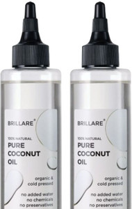 BRILLARE Pure Coconut Oil, Organic and Cold Pressed, Zero Chemicals, 100% Natural Hair Oil