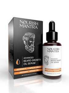 Nourish Mantra Advanced Beard Growth Oil With Argan Oil For Thicker And Healthier Hair Oil