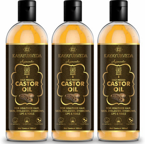 KAYAYURVEDA Pure Castor Oil for Moisturizing Skin, Hair & Nail Growth, Eyelash Thickening Hair Oil