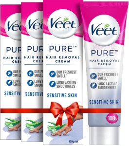 Veet Pure Hair Removal - Sensitive Skin Cream 100g,Set Of 3 Cream