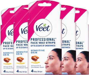 Veet Face Wax 4s, Women Hair Removal, better than razor, sensitive skin care Strips