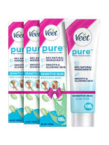 Veet Wax for Body Bikini, Women Hair Removal, with aloe vera, for sensitive skin care Cream