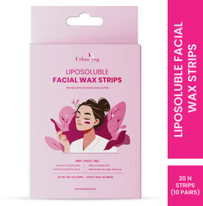 URBANYOG Liposoluble Facial Wax Strips for Women | Gentle Facial Hair Removal Strips