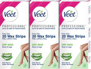Veet Professional Waxings Kit for Dry Skin Strips