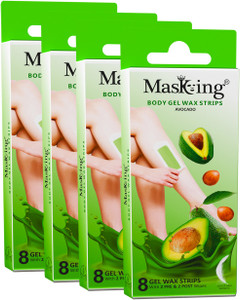 MasKing Avocado Body Gel Waxing Kit for All Skin Types Strips