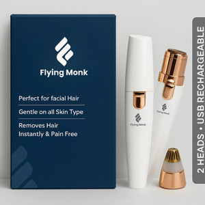 Flying monk 2 in 1 Lipstick Shape Electronic Facial Hair Eyebrow Remover Shaver Waxing Strips