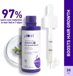 Plum Rosemary & 3% Redensyl Hair Growth Serum | Reduces Hair Fall, Boosts Hair Growth
