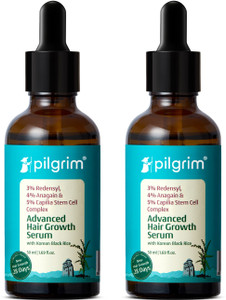 Pilgrim Advanced Hair Growth Serum For Hair Fall , 50 ml (Pack of 2) | Highly Effective