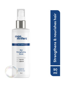 Man Matters Hair Strengthening Serum | Argan Oil, Jojoba Oil | Non-Sticky, Anti Frizz
