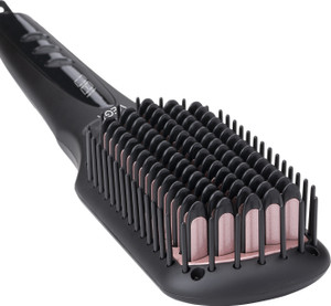 VEGA Black Shine Hair Straightening Brush for Women VHSB-04 Hair Straightener Brush