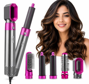 VARNIHIR HGK2 5 in 1 Hot Air Brush Hair Dryer & Volumizer, Multifunction Hair Styler Hair Straightener Brush