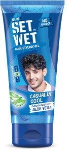 SET WET Styling Hair Gel for Men - Casually Cool for Medium Hold & High Shine,No Alcohol Hair Gel