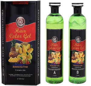 lovanity SKINPLUS Fruit Vinegar Black Gel Color Professions Hair Colour, 500mlx2 Hair Gel