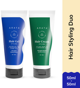 ARATA Hair Styling Combo | Gel & Cream | Medium - Strong Hold | Unisex Hair Gel