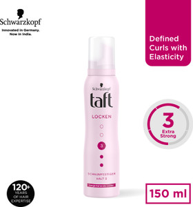 श्वार्ज़कोप्फ TAFT Locken Hold 3 Hair Mousse For Long Lasting Curls Weather-Proof Formula बालों का मूस