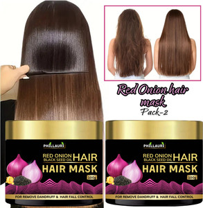 फिल्लौरी Red Onion Black Seed Oil Hair Cream for Silky & Smooth Hair