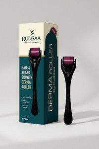 Rudsaa Derma Roller 0.5mm for Face, Hair & Beard Growth | 540 Titanium Microneedle Tool