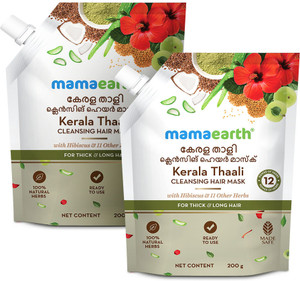 Mamaearth Kerala Thaali Cleansing Hair Mask with Hibiscus, Shikakai, Amla, Flaxseed