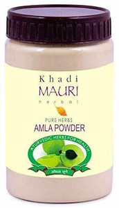 Khadi Mauri Herbal Amla Powder - Ayurvedic Treatment for Damage-Repair & Nourishment - Ideal for Hair & Skin - 200 g