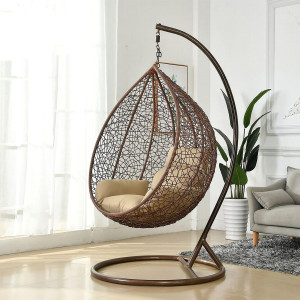 duzo Jhula Hanging Swing Chair With Stand for Adult Balcony Steel Hammock