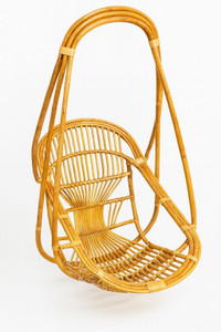newway Success Furniture Hanging Chair Wooden Bamboo 100% Cane Swing Chair for Adults Bamboo Large Swing