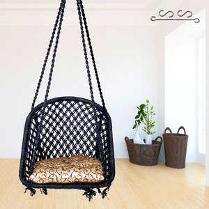 Patiofy Jhula/ Swing Chair/ Jhula Indoor/ Swing for Home/Swing for Adults Outdoor Wooden Cotton Large Swing