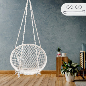 Patiofy Swing for Home/ Swing for Adults Outdoor Wooden/ Wooden Swing Chair/Jhula Indoor Cotton Large Swing