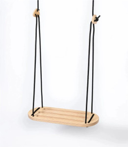 XSOURCE Wooden Swing for Children Suitable Weight 35 kg and Age 2 to 12 Years Wooden Small Swing