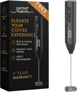 GetSetNova 50 W Black, Coffee Blender, Coffee Frother, Coffee Beater Electric Whisk, Stand Mixer, Hand Blender